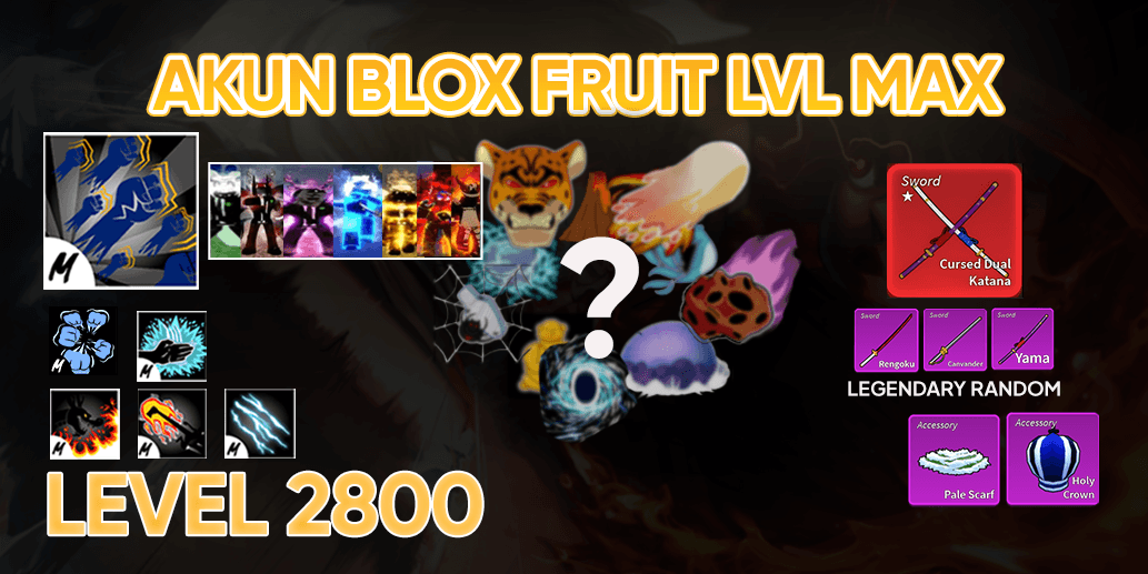 Akun Blox Fruit level max - Godhuman + CDK + 7 Race Full Gear (Mink,Sky,Human,Shark,Ghoul,Cyborg,Draco)